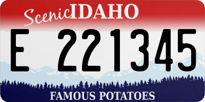 ID license plate E221345