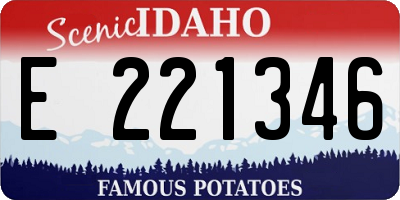 ID license plate E221346