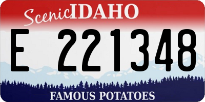 ID license plate E221348