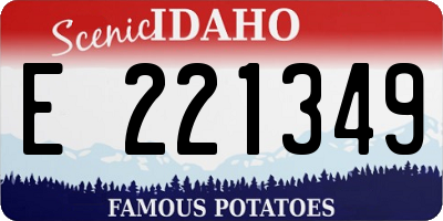 ID license plate E221349