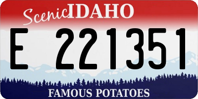 ID license plate E221351