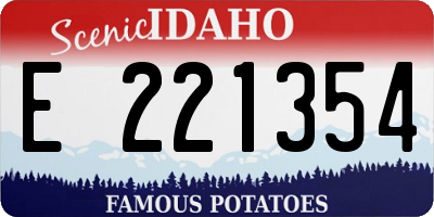 ID license plate E221354