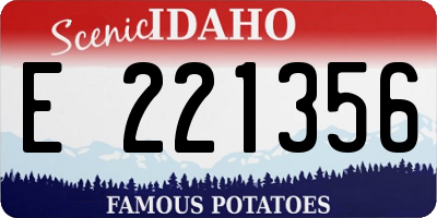ID license plate E221356