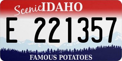 ID license plate E221357