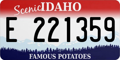 ID license plate E221359