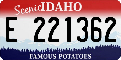 ID license plate E221362