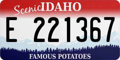 ID license plate E221367