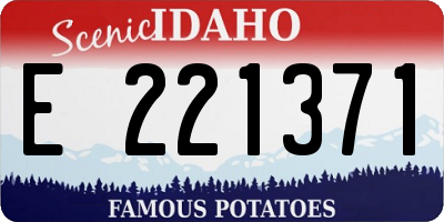 ID license plate E221371
