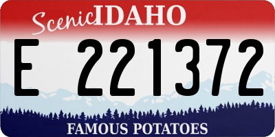 ID license plate E221372