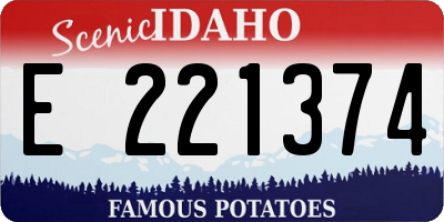 ID license plate E221374