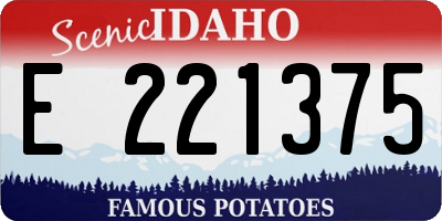 ID license plate E221375