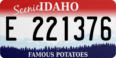 ID license plate E221376