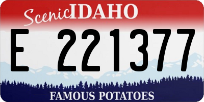 ID license plate E221377