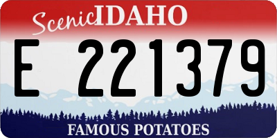 ID license plate E221379