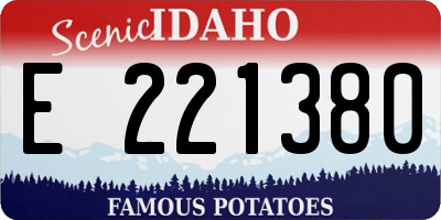 ID license plate E221380