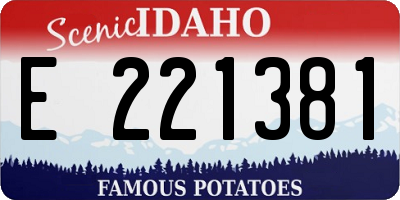 ID license plate E221381