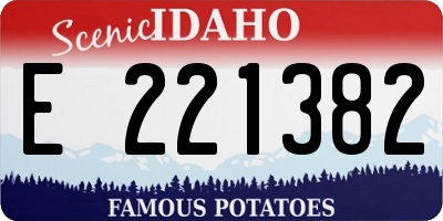 ID license plate E221382