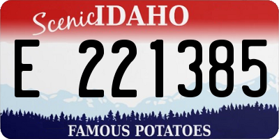 ID license plate E221385