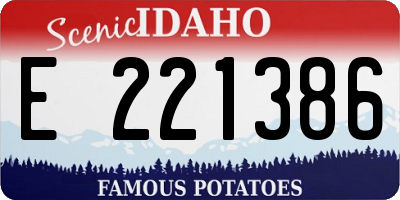 ID license plate E221386