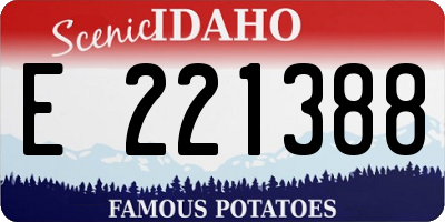 ID license plate E221388