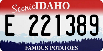 ID license plate E221389