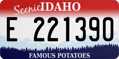 ID license plate E221390