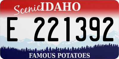 ID license plate E221392