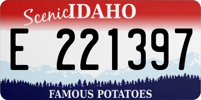 ID license plate E221397