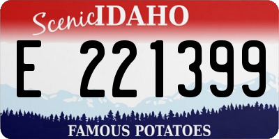 ID license plate E221399