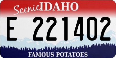 ID license plate E221402