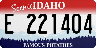 ID license plate E221404