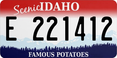 ID license plate E221412