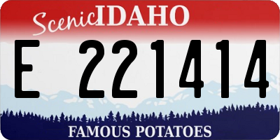 ID license plate E221414