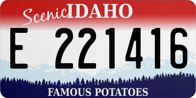 ID license plate E221416
