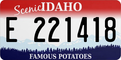 ID license plate E221418