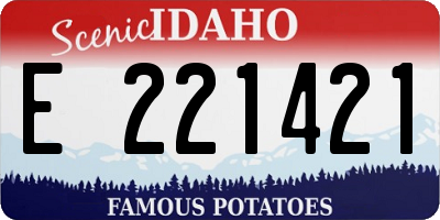 ID license plate E221421