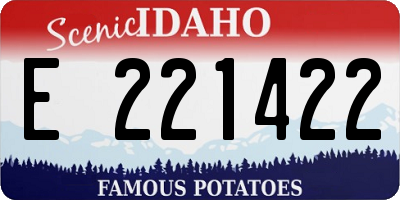 ID license plate E221422
