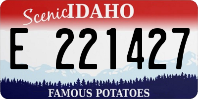 ID license plate E221427