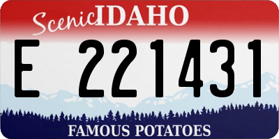 ID license plate E221431