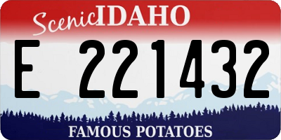 ID license plate E221432