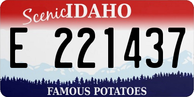 ID license plate E221437
