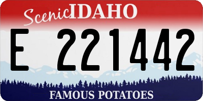 ID license plate E221442
