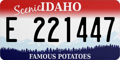 ID license plate E221447