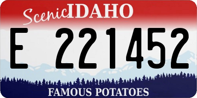 ID license plate E221452