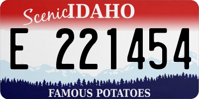 ID license plate E221454