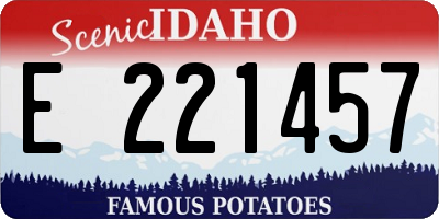 ID license plate E221457