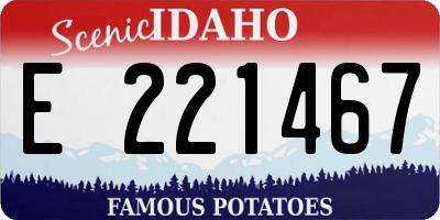 ID license plate E221467