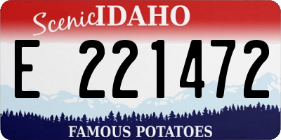 ID license plate E221472