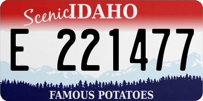 ID license plate E221477