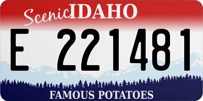 ID license plate E221481